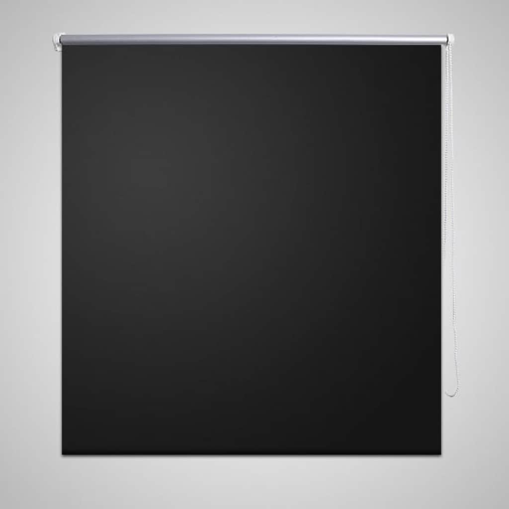 Roleta zaciemniająca 124,4x230 cm Szerokość tkaniny 120 cm czarna vidaXL