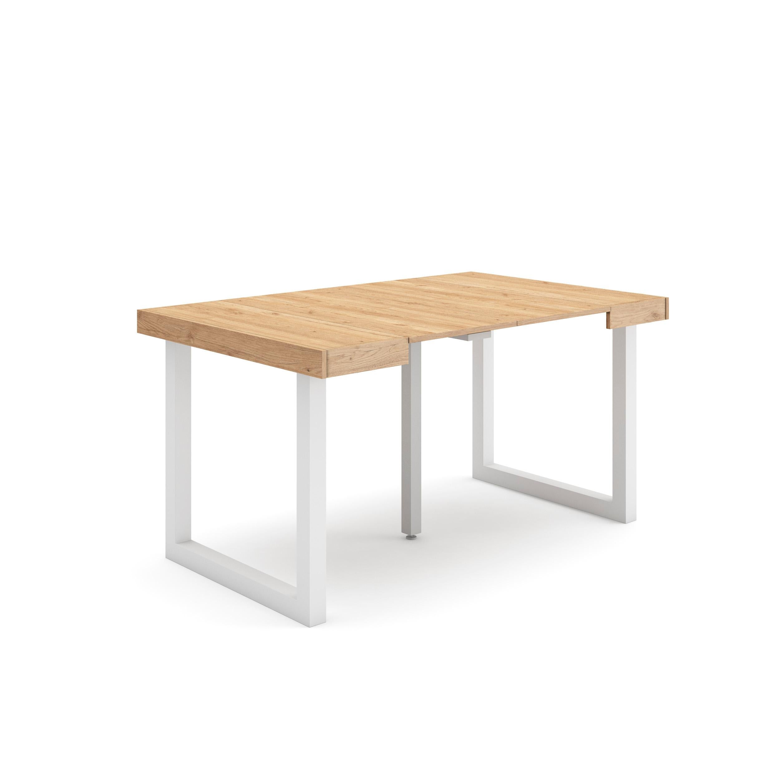 Tavolo Consolle Allungabile Orlando - Fino A 14 Posti, Legno Nero E Faggio, 300 Cm (5 Prolunghe)