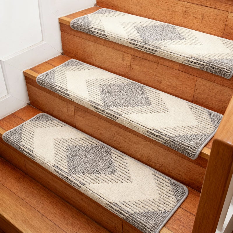 15 pezzi di gradini rettangolari antiscivolo, 76x23,5x4,5 cm - 8