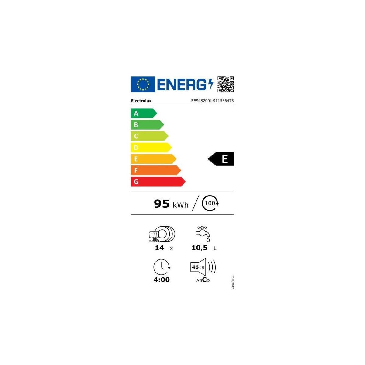 Lave-vaisselle encastrable ELECTROLUX 14 Couverts 60cm E, ELE7332543708215 - 9