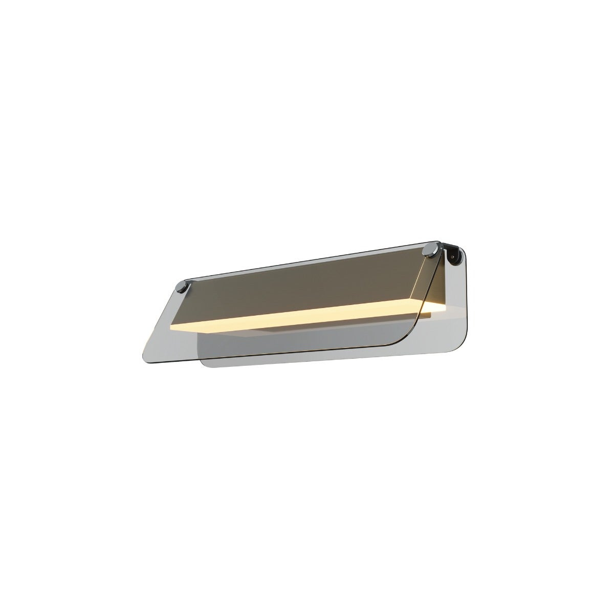 Kinkiet LED listwa w szklanych osłonach FLAT czarny 6W ciepła 730lm szkło wym:8,2x30x11cm IP20 Maytoni