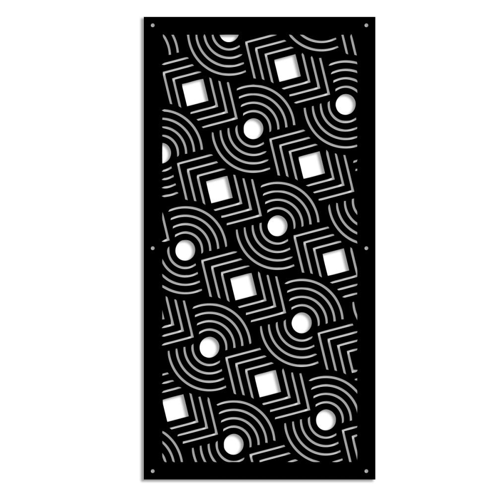 AIM - Panel perforowany z PVC - Osłona przeciwsłoneczna - Rozmiar 47x94 cm - Grubość 1 cm - Kolor CZARNY