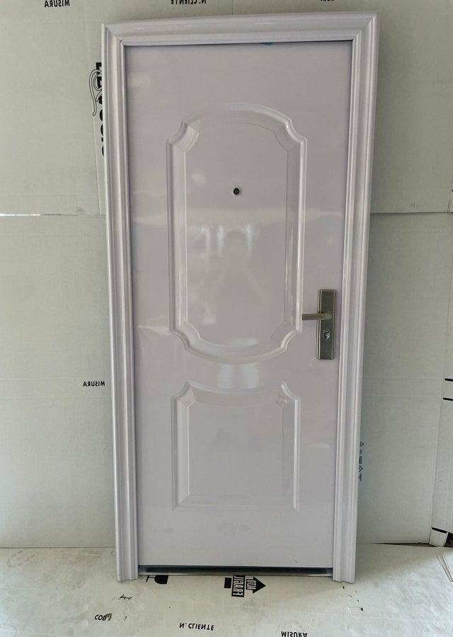Porte d'entrée modèle 31 blanche, version gauche
