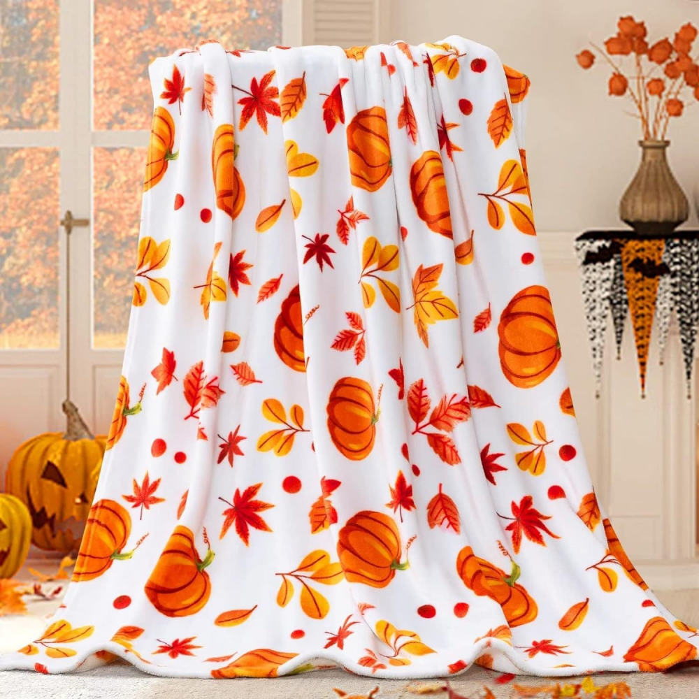 Couverture Automne Fraise – 127x178 Cm – Multicolore – Neuve – Déco Chambre