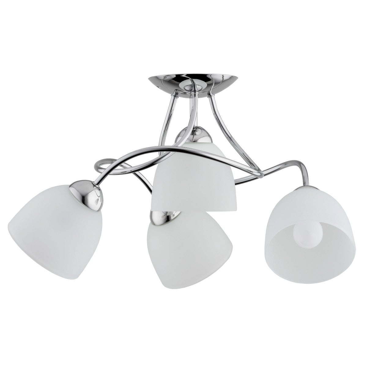 Lampa sufitowa Zafira chromowana biała 3xE27x15W wym: 33 x 58 x 58 cm metal Alfa