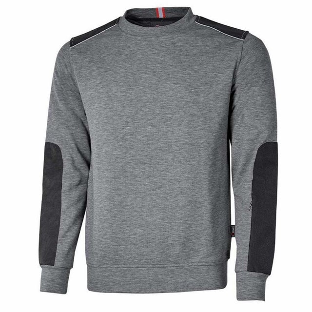 U-Power - Sweat-shirt col rond gris foncé brossé RYKE - Gris / Vert - L