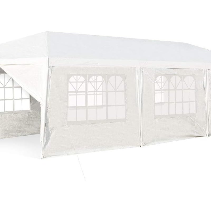 Pawilon ogrodowy, 3 x 9 m, namiot imprezowy z 8 ścianami bocznymi, namiot piwny, ochrona przed promieniowaniem UV, namiot ogrodowy, pawilon