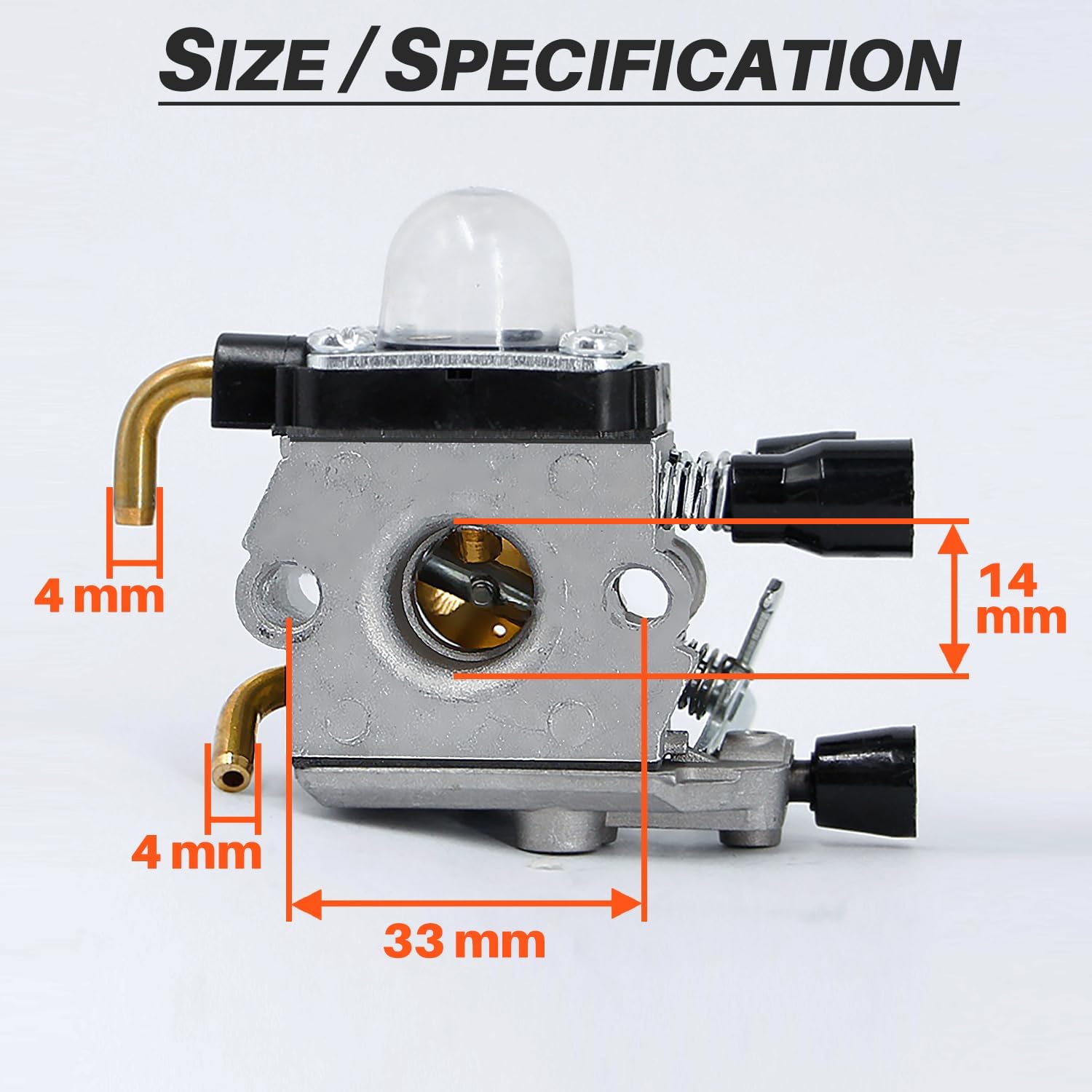 Kit Carburateur pour STIHL FS38 FS55 FS45 FS46 FC55 KM55 HS45 Débroussailleuse, Accessoire FS 38 Pièces de Rechange Carbu avec Joint, Bougie, Filtre à - 3