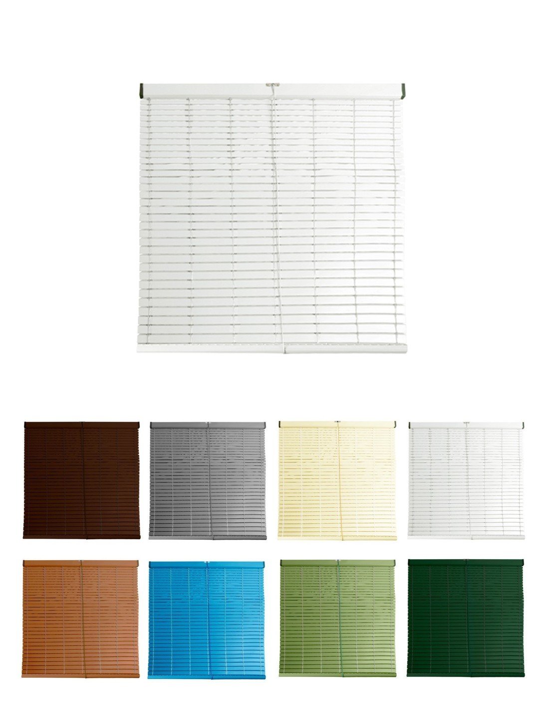 Persiana de pvc alicantina con polea metálica | persiana enrollable | estor enrollable para ventanas, puertas, salón y cocina | 100 x 140 cm (blanco)