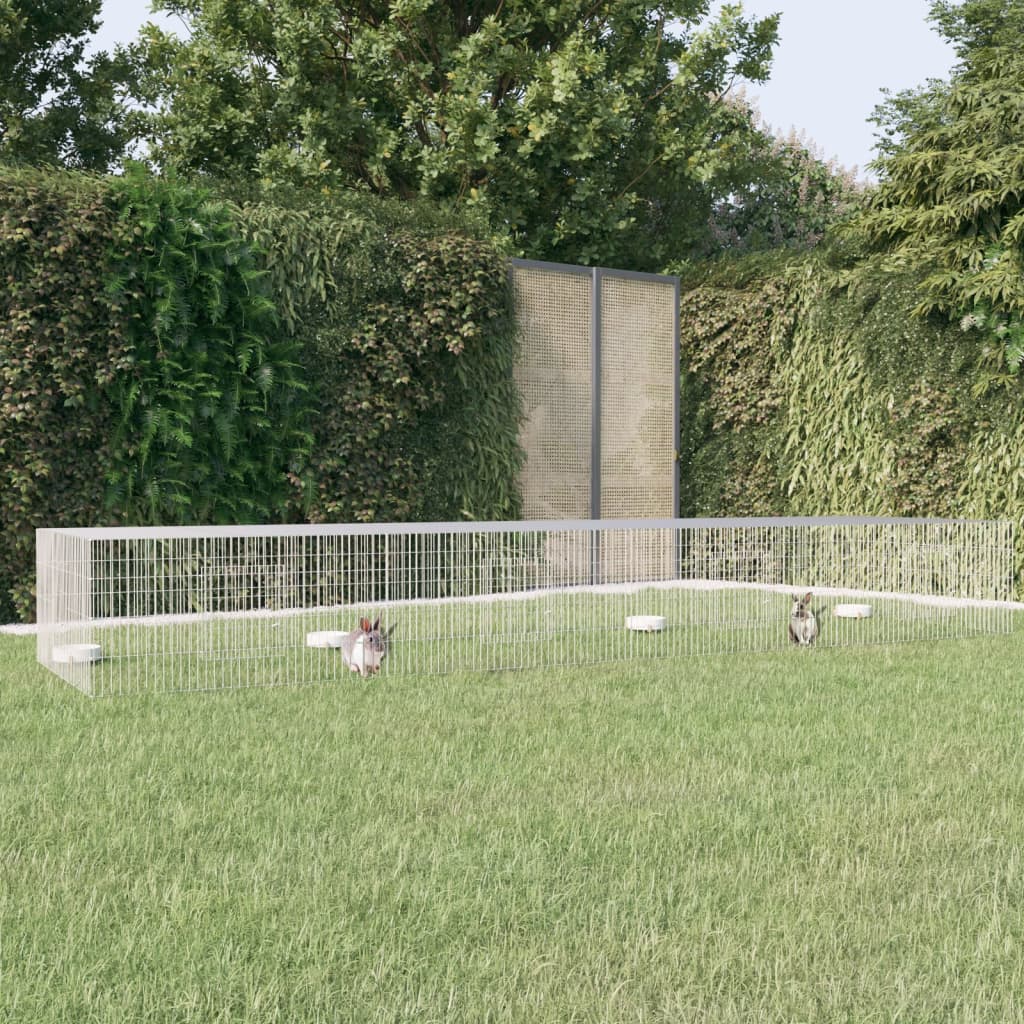 Zdjęcia - Klatka / domek dla gryzonia VidaXL Klatka dla królika, 4 panele, 433x109x54 cm, żelazo 