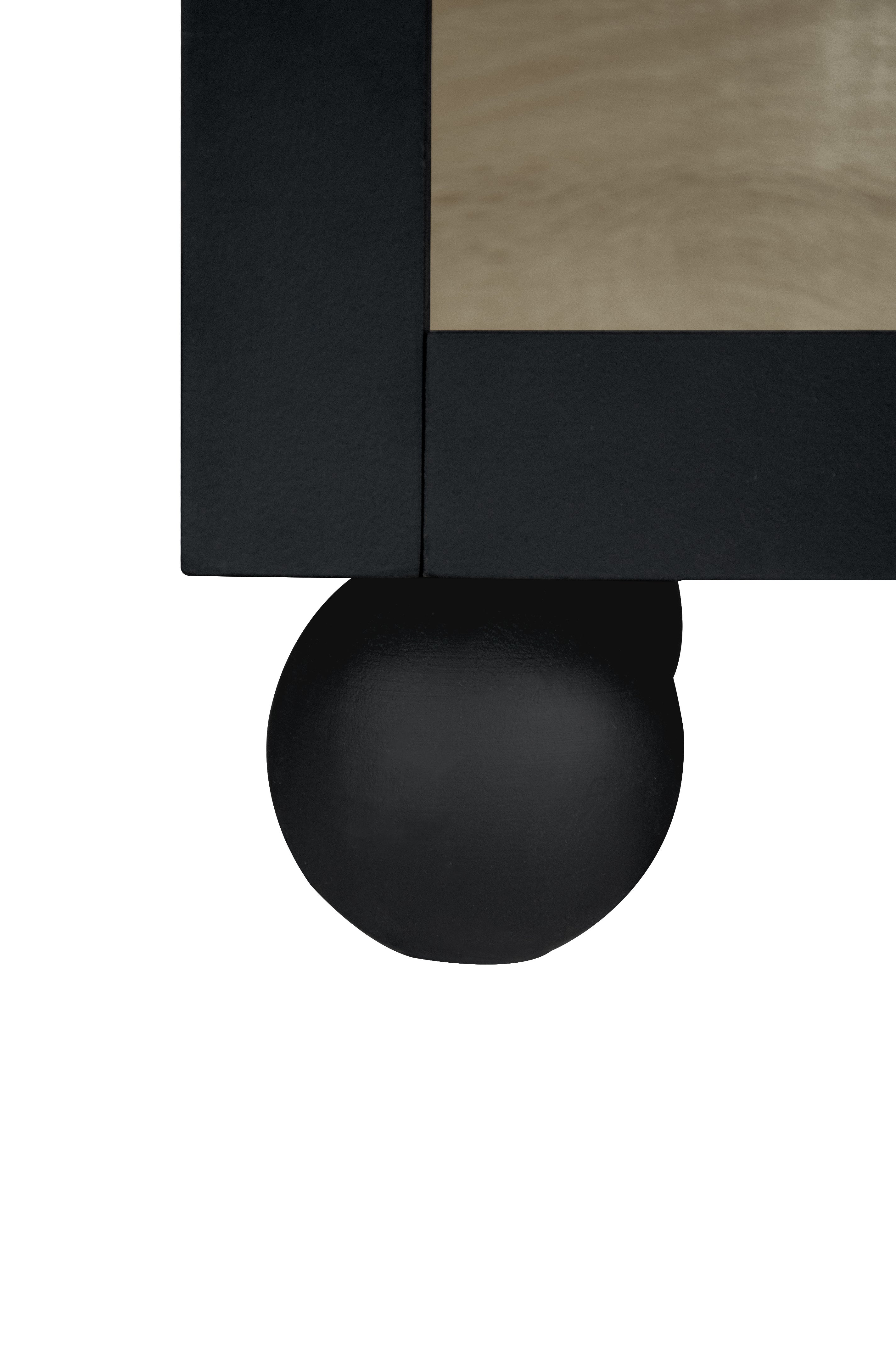 Bibliothèque arquée avec 4 compartiments de rangement, 70,5 x 30 x 116 cm, panneaux de particules, noir - 7