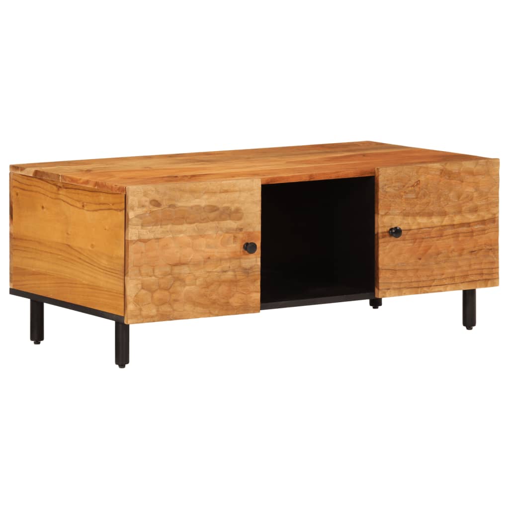 Table Basse Pliante En Acacia Massif - Intérieur/Extérieur - Salon, Jardin, Chambre