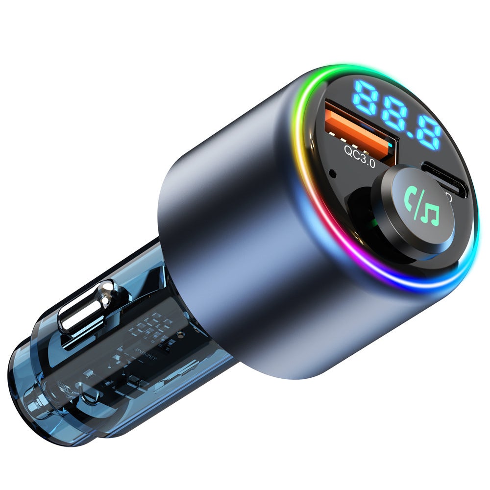 Bluetooth Samochodowy Ładowarka Samochodowa USB Type C PD i Transmiter FM do Muzyki Hi Fi i Rozmów w Trybie Głośnomówiącym Przyciski Joystick