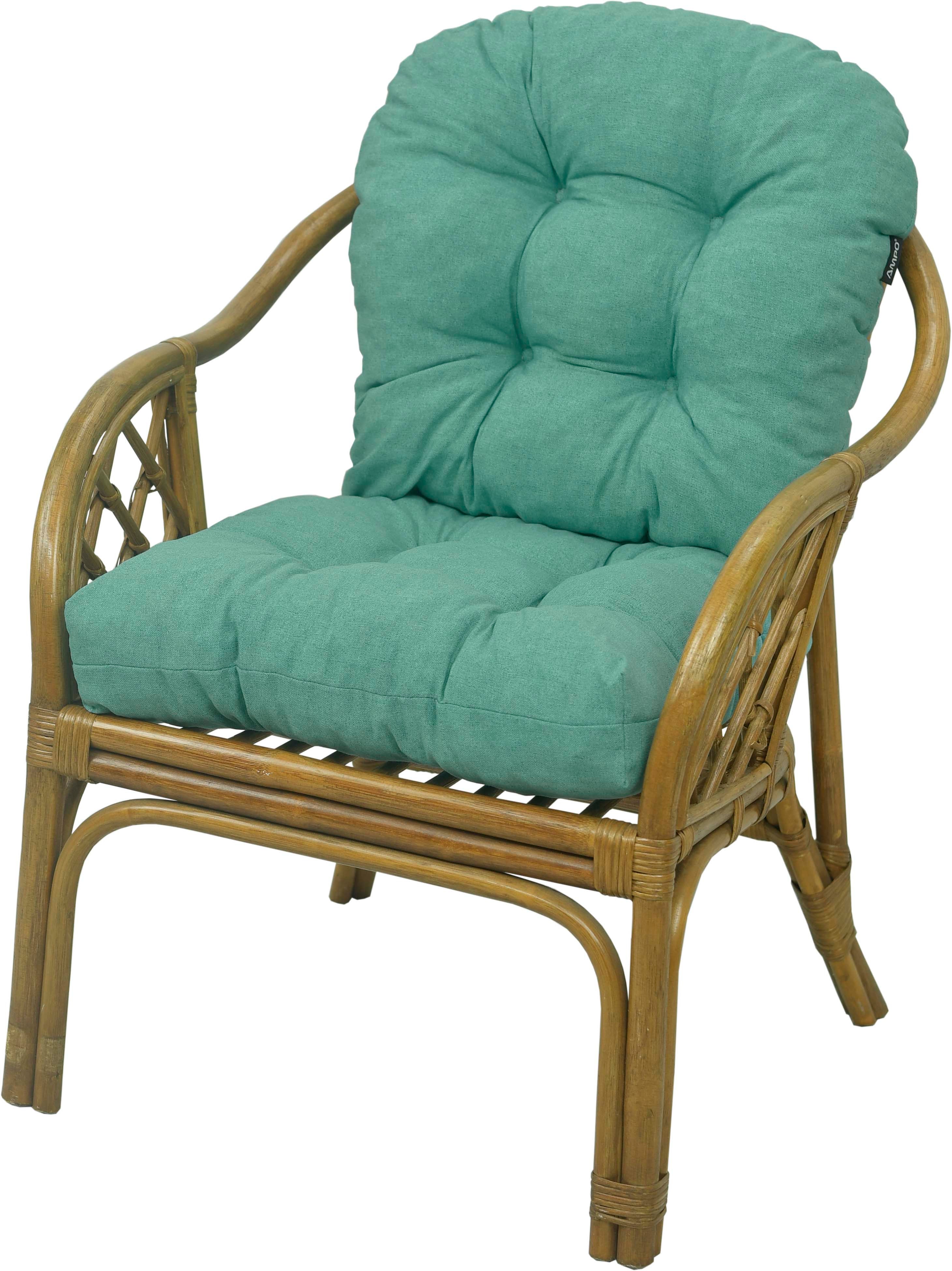 Poduszka na fotel rattanowy AMPO miętowy melanż 1 szt.