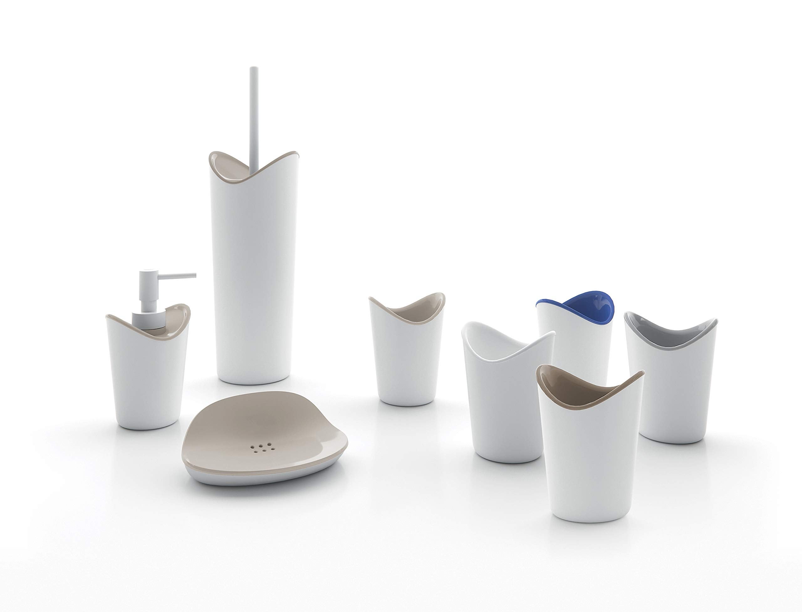 Scopino WC GEDY Moby - Bianco E Blu, Resina Termoplastica, Setole Resistente, 37.8x11.1x10.9cm - Foto 10