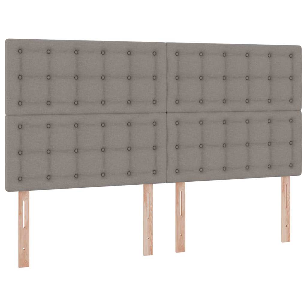 Lit avec rangement et matelas en tissu taupe pour la chambre, 160 × 200 cm - 9