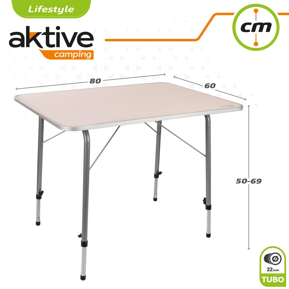 Table à manger de jardin rond en Aluminium Gris - 6