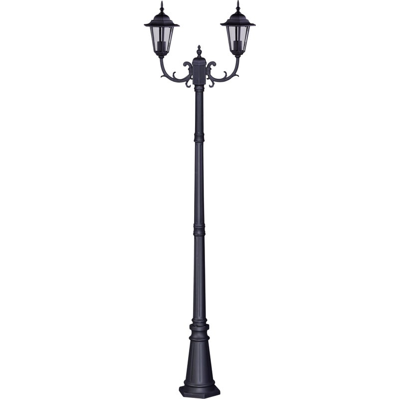 Latarnia ogrodowa Standard czarna 2xE27x60W IP44 wym: 243 x 70 x 27 cm metal Kaja