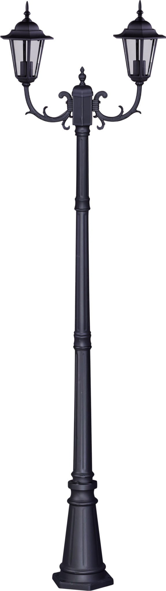 Latarnia ogrodowa Standard czarna 2xE27x60W IP44 wym: 243 x 70 x 27 cm metal Kaja