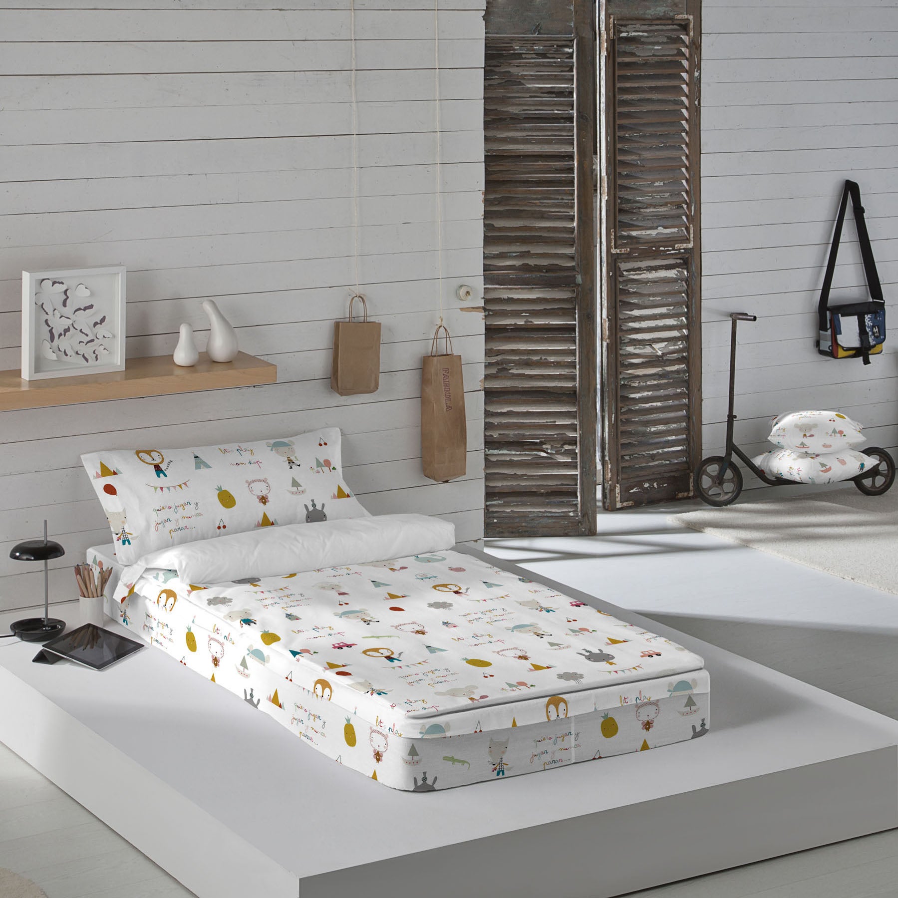 Saco nordico sin relleno 100% algodón jugar rev cama 105 (105x190/200 cm)