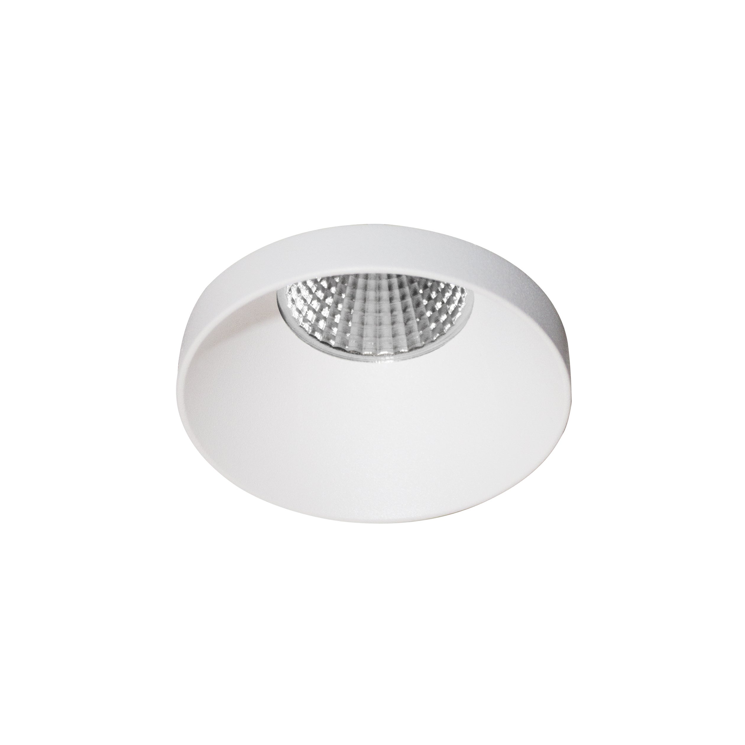 Support Spot Rond Blanc Rotatif Basse Luminance 80 Mm – Encastrable PC Pour Éclairage Doux Et Orientable
