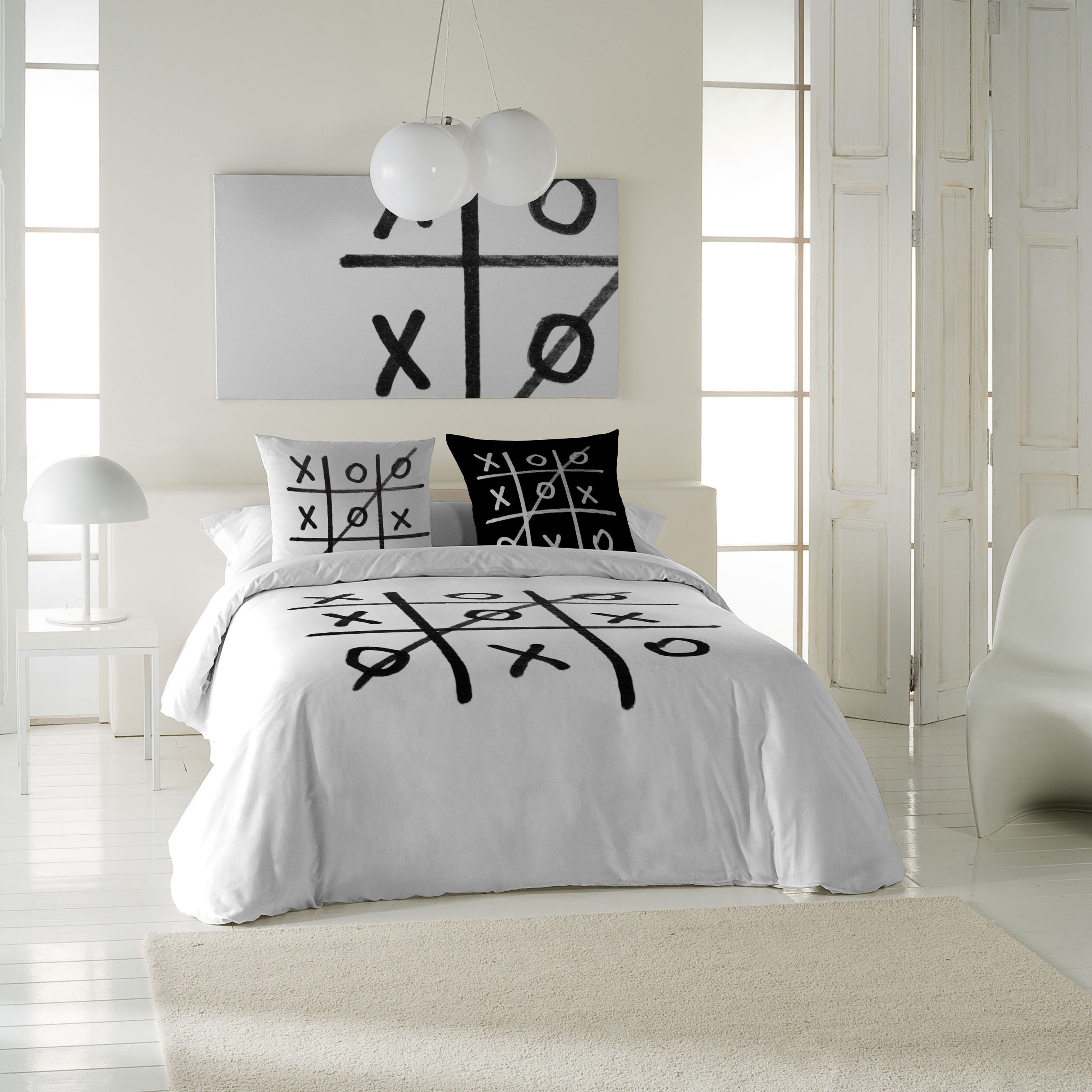Icehome - funda nórdica estampada cama 180 - algodón extrasuave - incluye 1 o 2 fundas de almohada - 3n raya