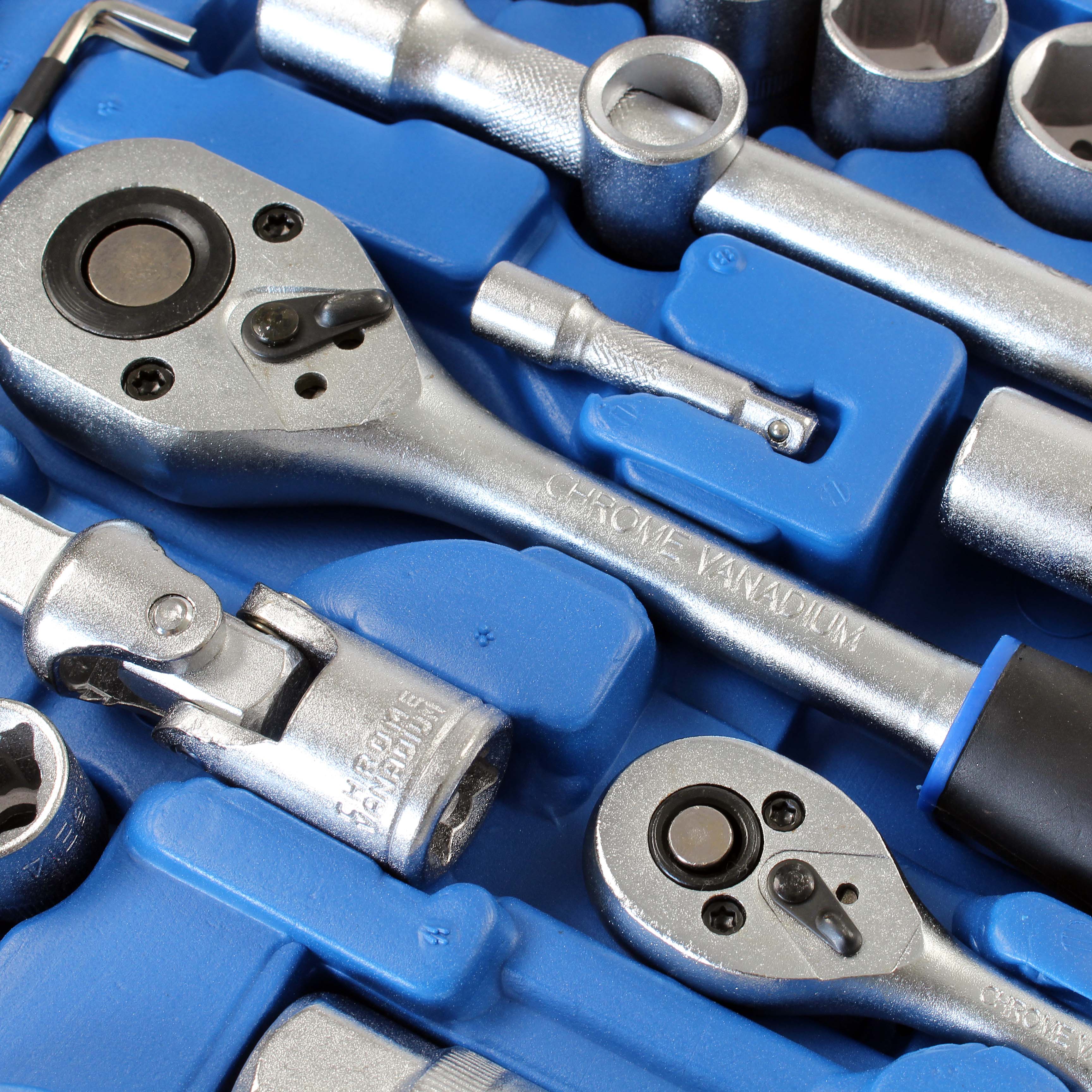 Jeu de clés à douilles 108 pcs. Coffret à cliquet Entraînement 1/2