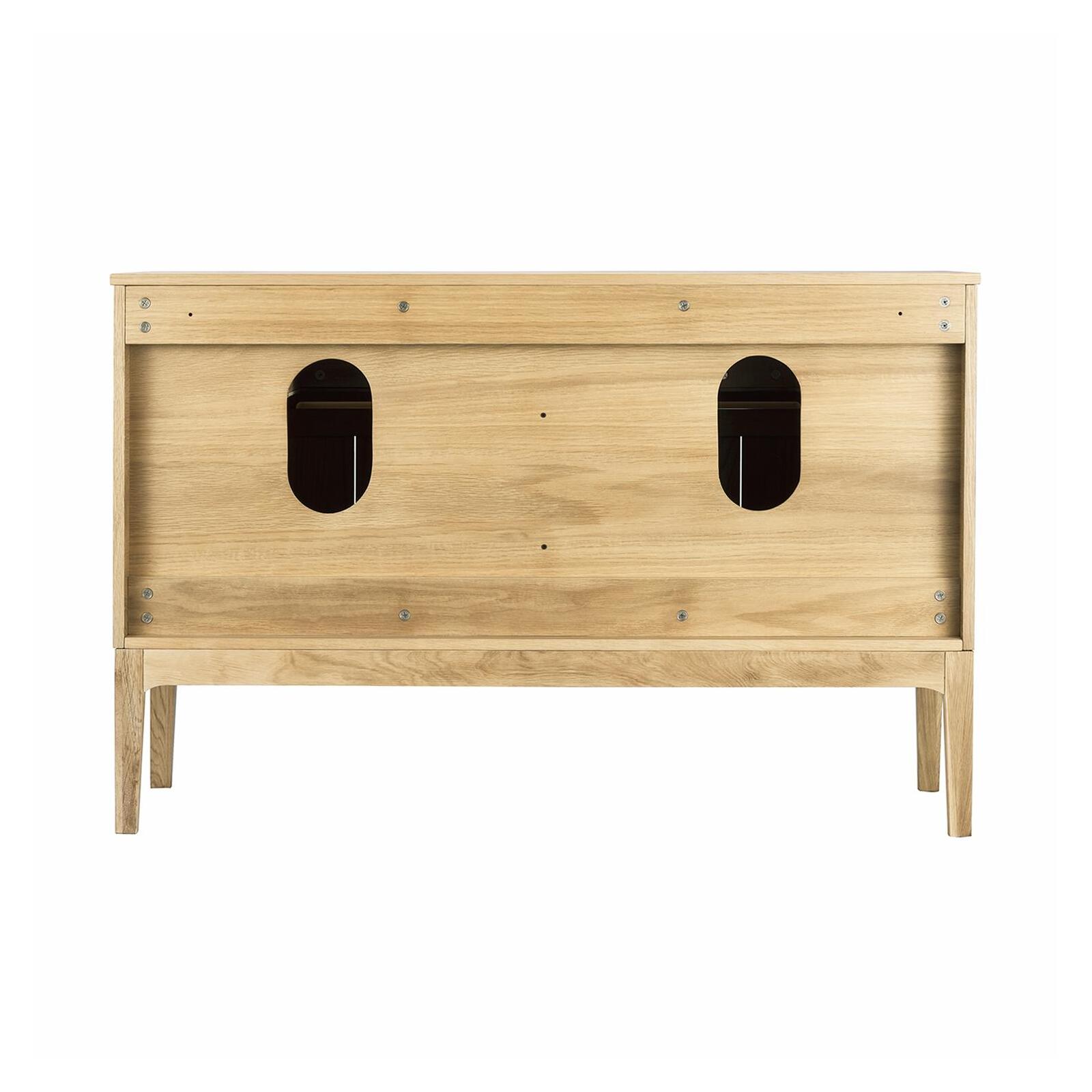 Ensemble meuble double-vasque 120 cm chêne naturel + 2 vasques ALASKA - 5