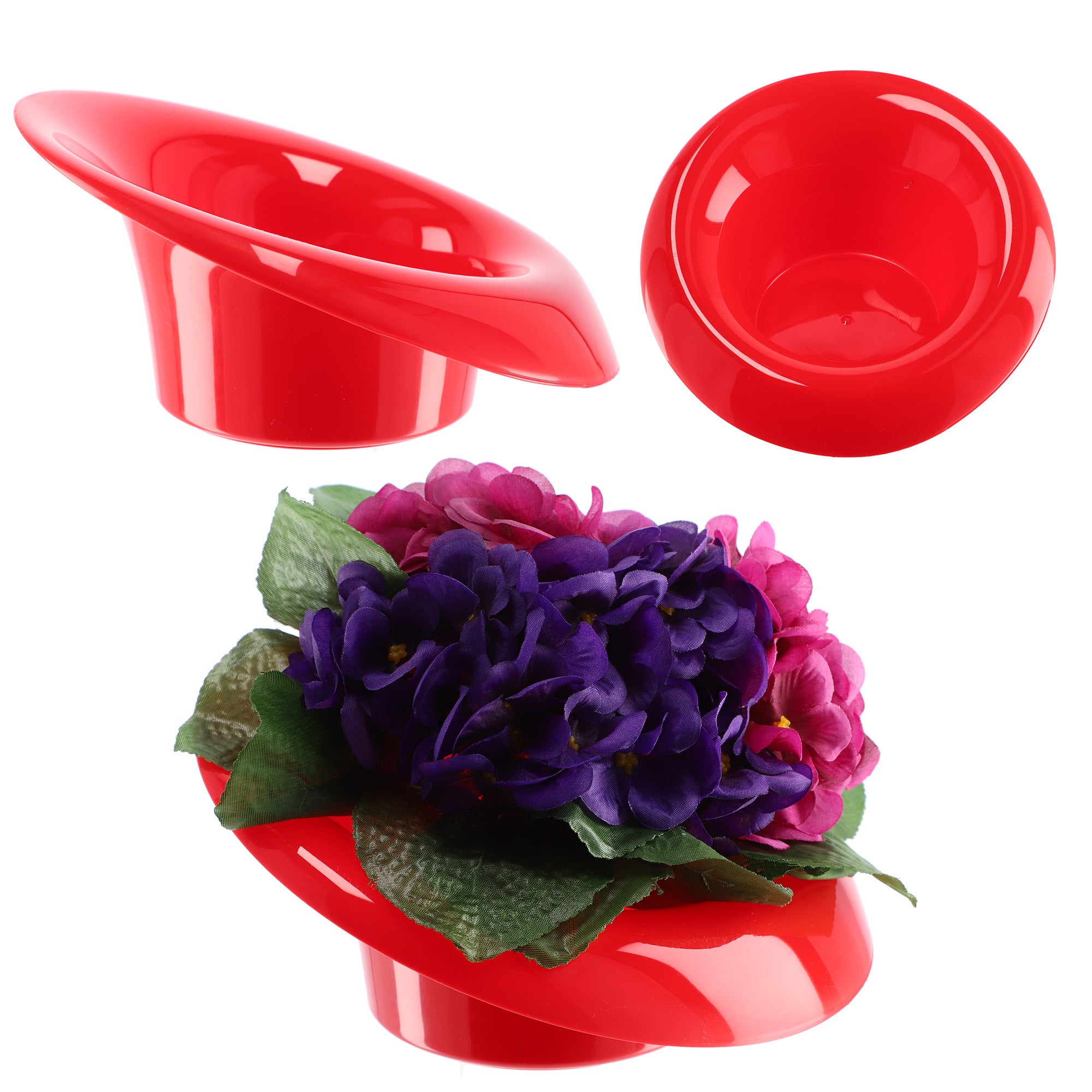 DONICZKA OSŁONKA DO KOMPOZYCJI KOMPOZYCJE STROIK BAZA IKEBANA CZERWONA 12cm