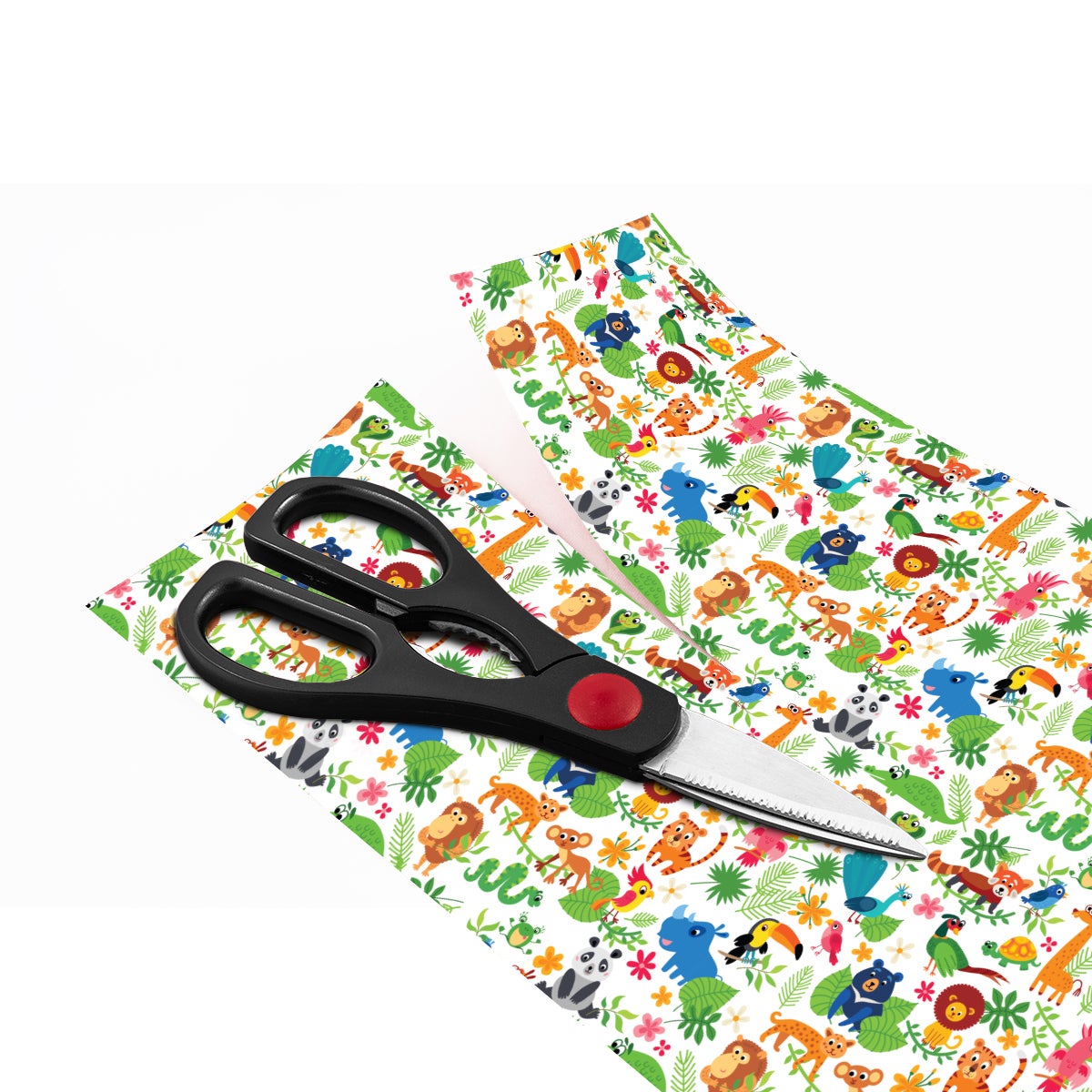 Pegatina muebles para niños animales en la selva - adhesivo de pared - revestimiento sticker mural decorativo - 60x90cm - 4