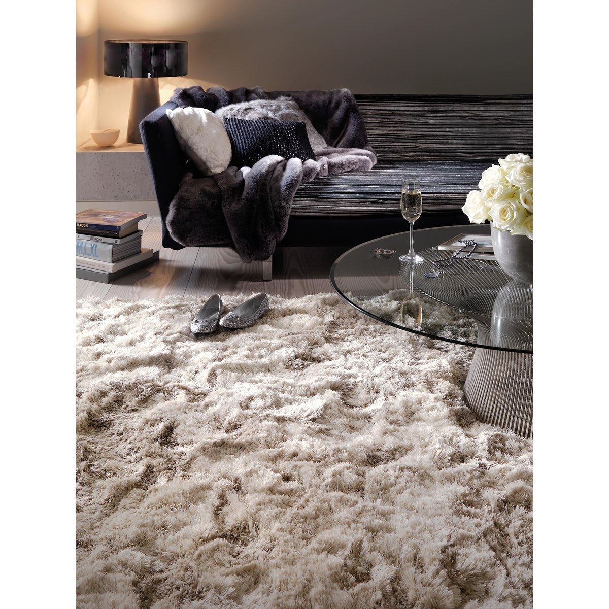 Tapis shaggy tufté main confort SPLASH 70x140 cm - 2