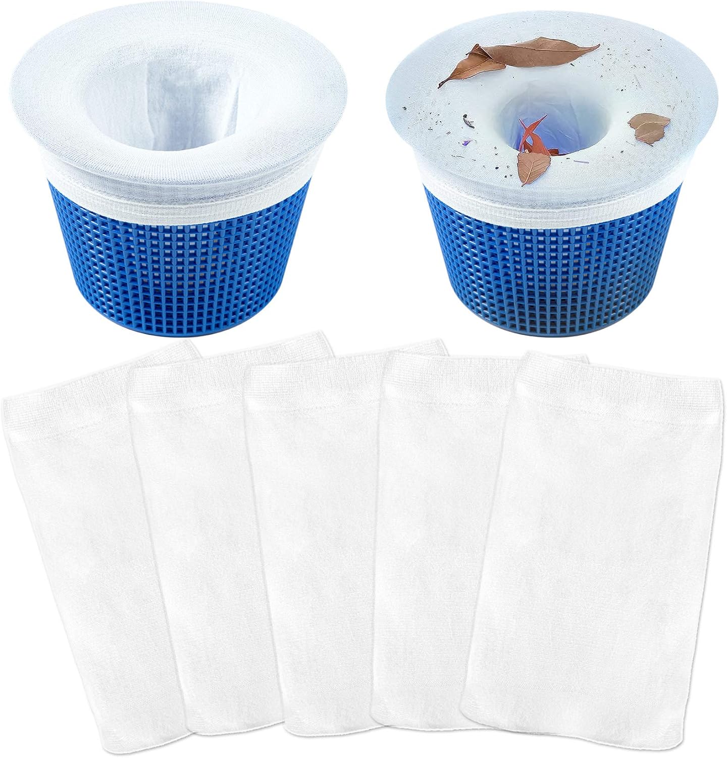 Zestaw skarpetek basenowych do basenów o drobnych oczkach i filtrów spa wielokrotnego użytku wykonane z ultracienkiej siateczki do basenów naziemnych