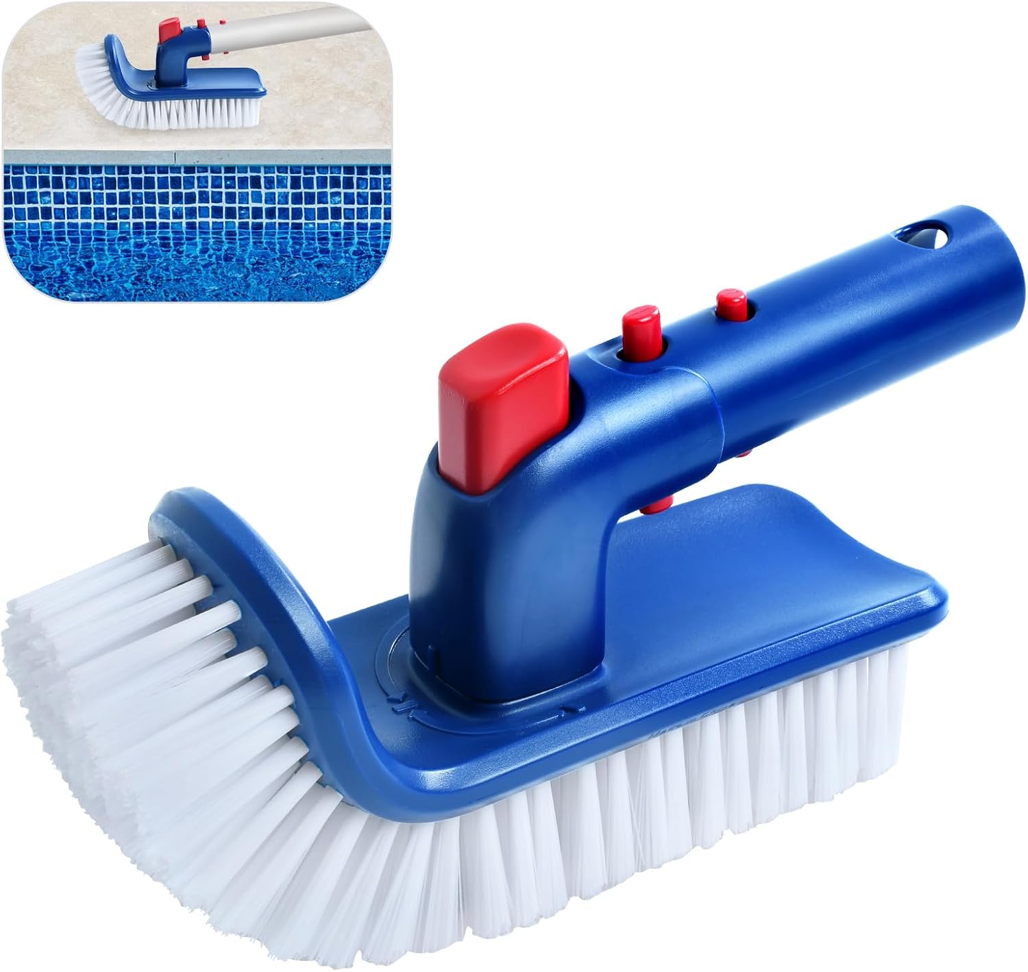 Ręczna szczotka czyszcząca z możliwością obrotu o 180 stopni do basenów, wanien z hydromasażem, spa, łazienek i kuchni.