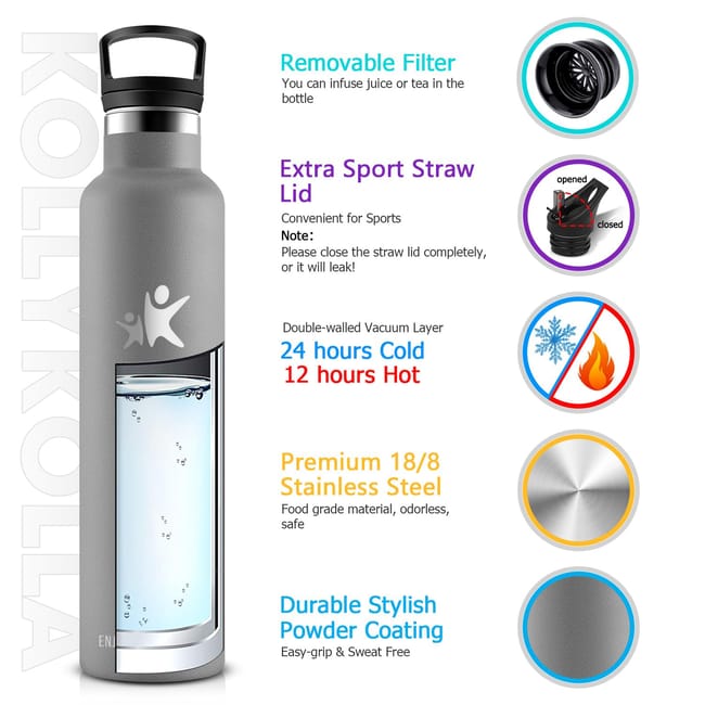 24 Bottles Owala FreeSip Borraccia Termica In Acciaio Inox Con Cannuccia, Per Sport E Viaggi, Senza BPA, 680,4 G, Blu/verde (Camo Cool Borraccia Termica Owala Freesip