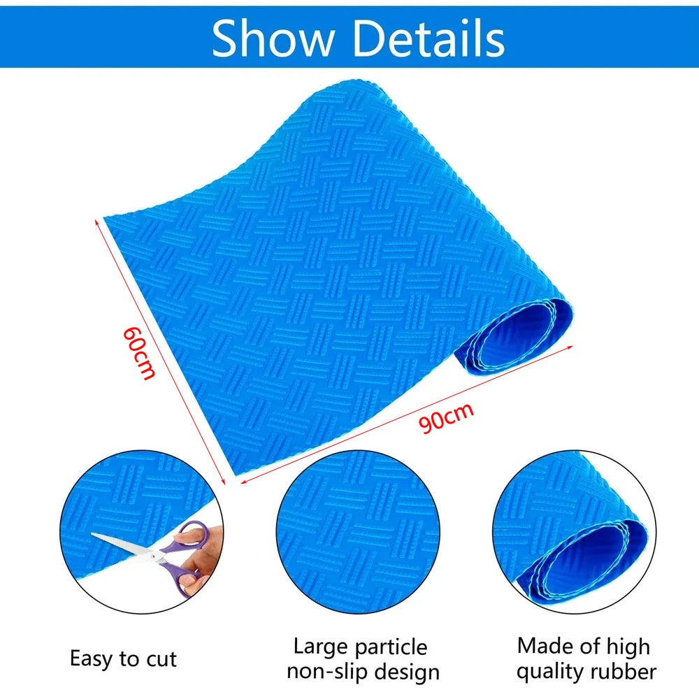 Alfombrilla Antideslizante Para Escalera De Piscina Mizikuu – 90x40 Cm, Azul, Resistente Y Recortable