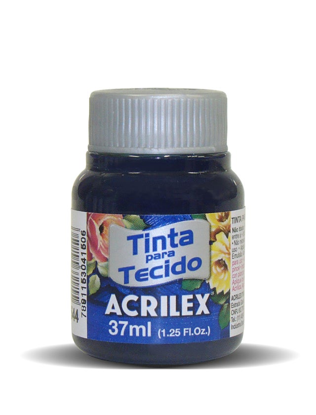TINTA PARA TECIDO ACRILEX AZUL MARINHO 544 37ML 04140