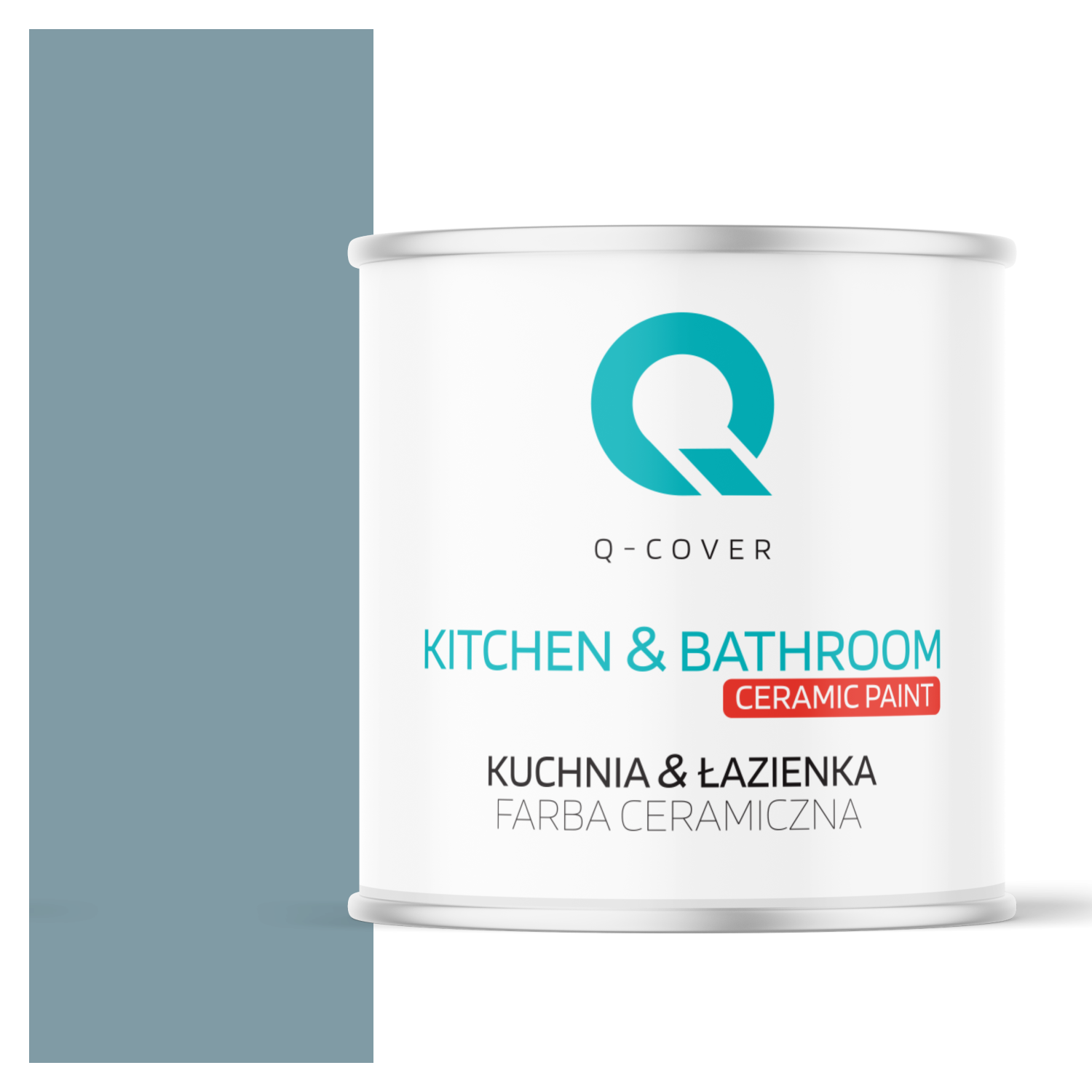 Farba Ceramiczna Kuchnia &amp; Łazienka Q-Cover Szary platynowy ciemny H0730 Głęboki Mat 2L