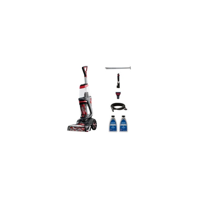 Bissell Revolution 2x ProHeat máquina de limpeza de carpetes Controlo traseiro Profundo Vermelho, Titânio