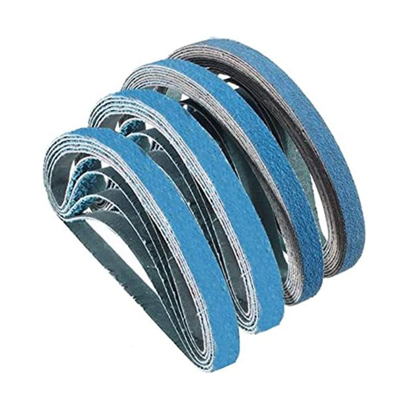 Ponçage Portes Fenêtres Inox Bandes Abrasives FEIHU Corindon Zirconium – 20 Pièces Grain 80, 9x533 Mm, Pour Ponceuse Proxxon Et Métaux