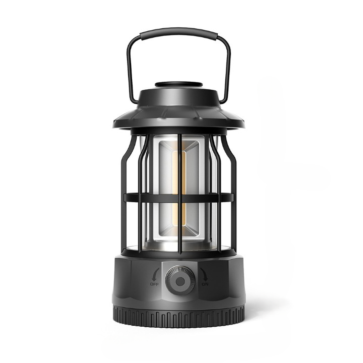 Lampa kempingowa, lampa nastrojowa, lampa kempingowa, przenośna lampa zewnętrzna, ładowanie typu C, 300 lumenów - 101*175 mm