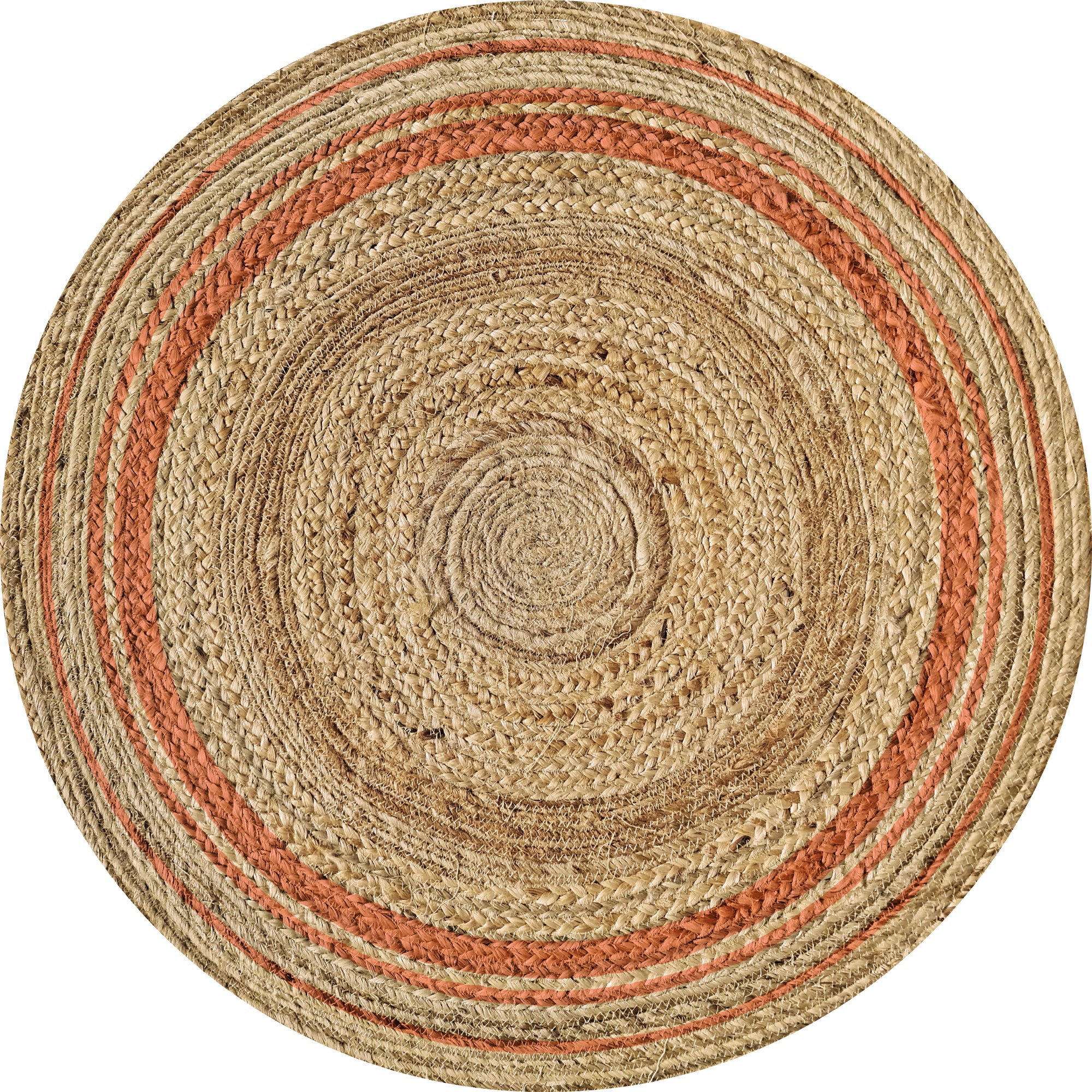 Dywan z PVC do wnętrz i na zewnątrz Carthago Redonda Coral [Diam] 150 cm - Winyl drukowany, antypoślizgowy, zmywalny, odporny — na taras i do domu.