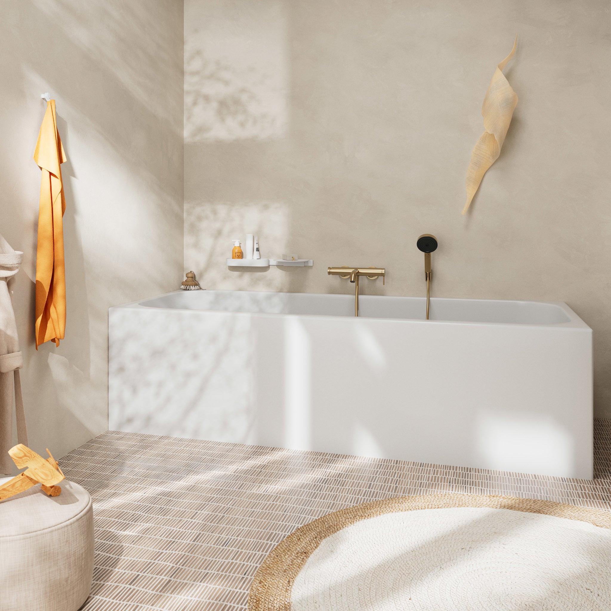 hansgrohe Tecturis S robinetterie de baignoire monocommande apparente, portée 209mm, 73422140, Farbe: Brushed Bronze - 4