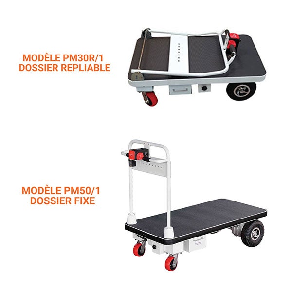Chariot de manutention motorisé avec barrières - charge max 400kg - PM50/1/KITGUARD - 5