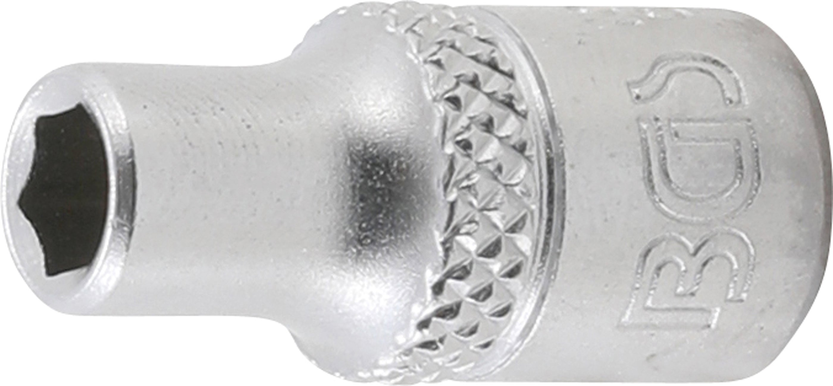 BGS Klucz nasadowy sześciokątny napęd kwadratowy wewnętrzny 6,3 mm (1/4") SW 3/16" - 10651