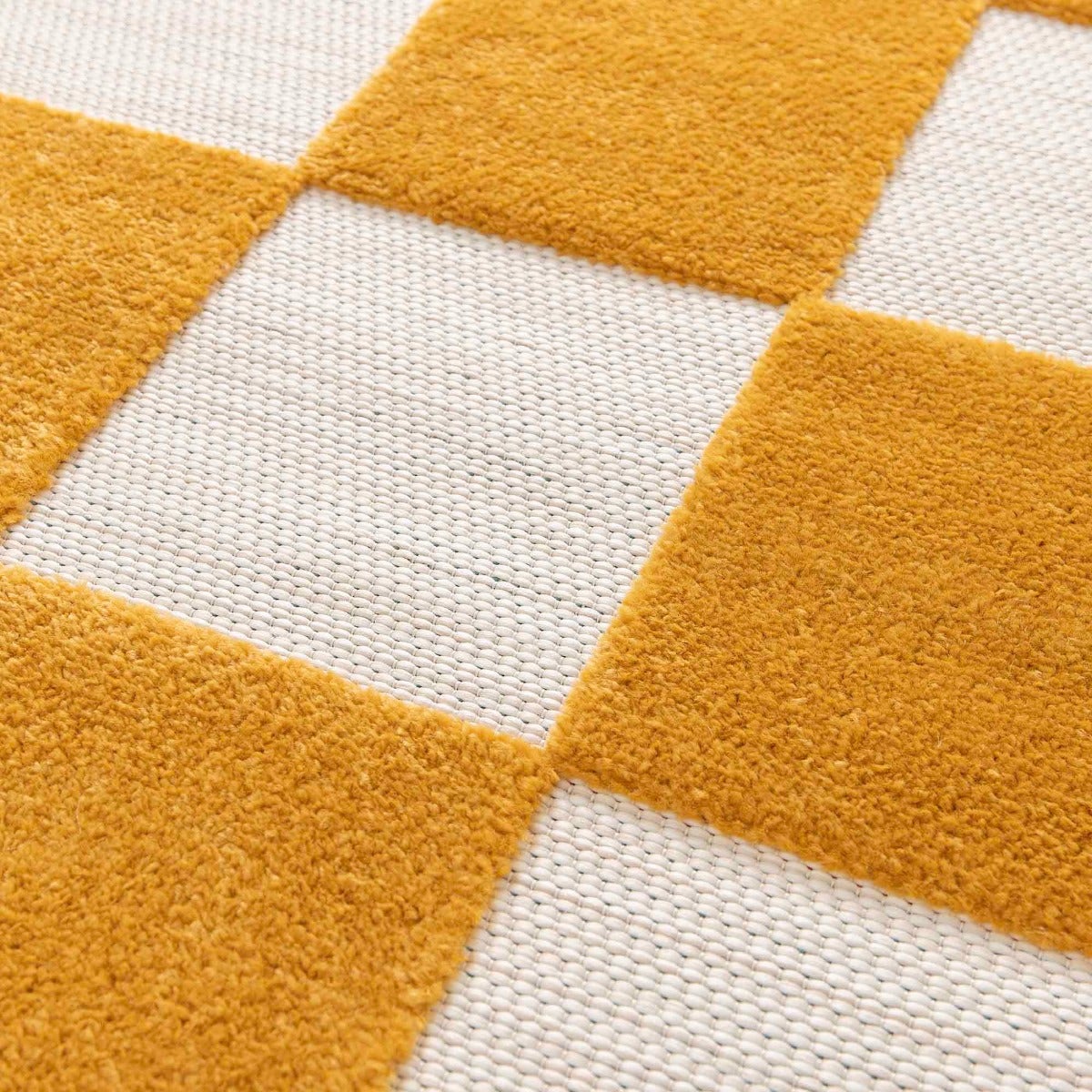 Tappeto moderno in rilievo giallo écru 200x290 - 5