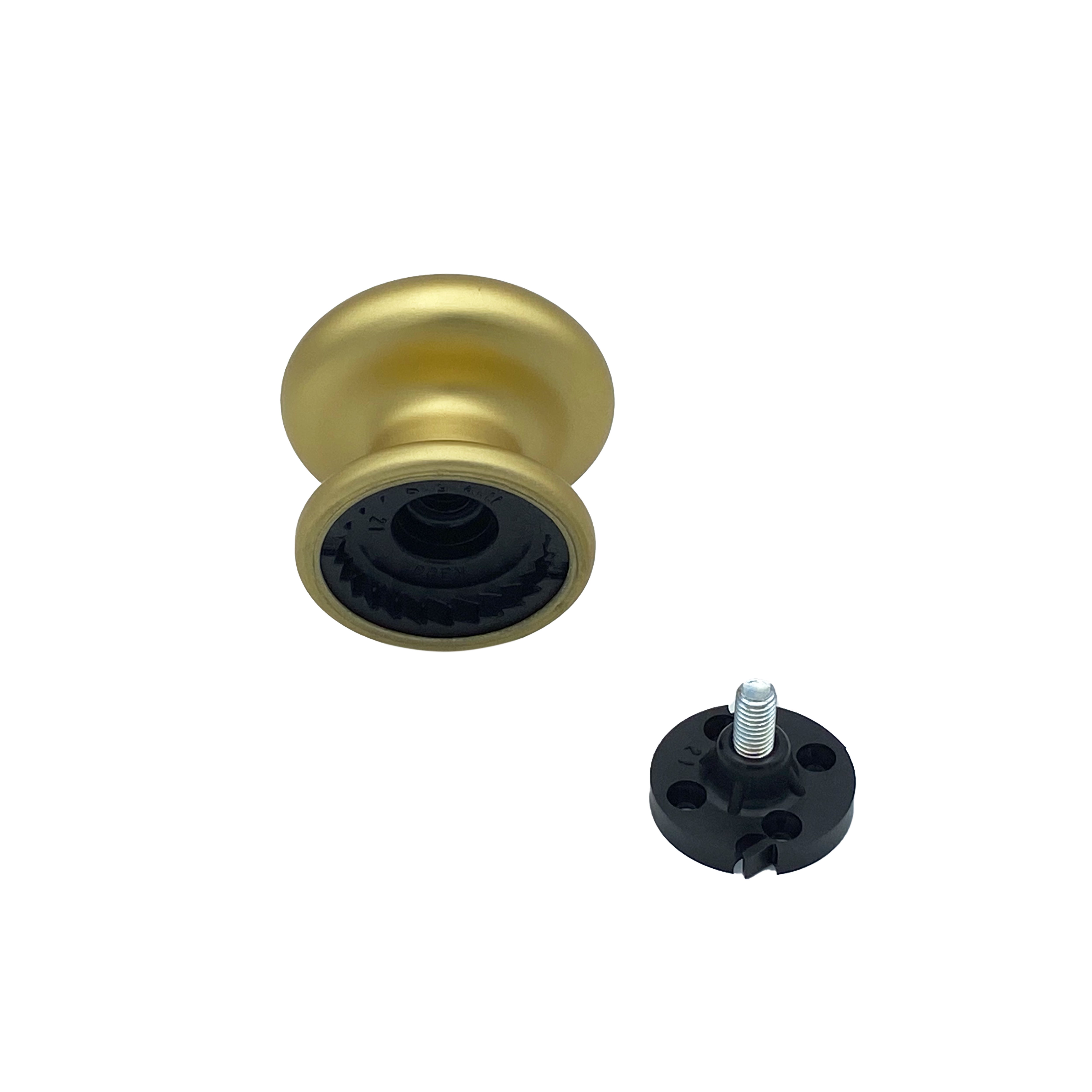 Bouton tirant de porte fixe Ø70 mm en aluminium Or satiné - breveté - 3