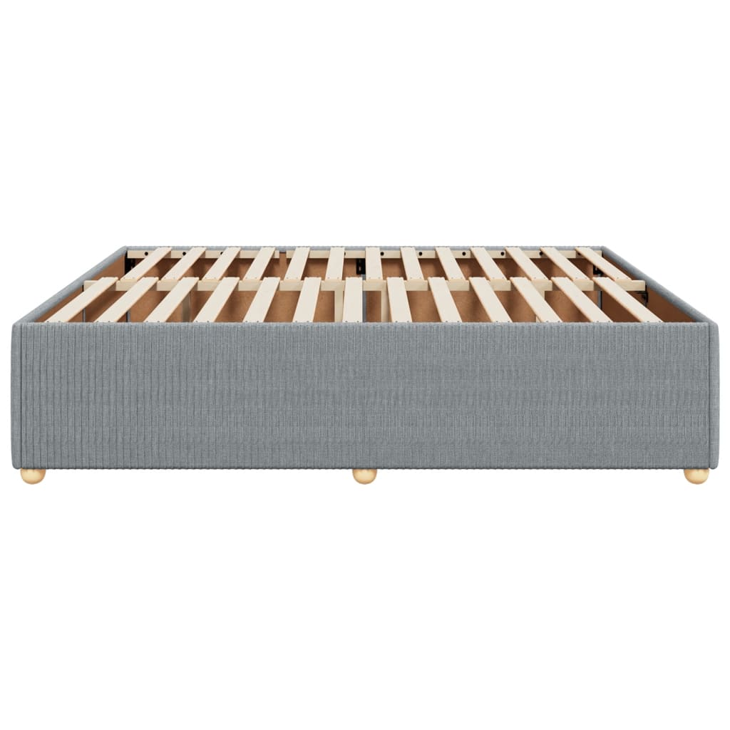 Lit sans matelas tissu gris clair 200x200 cm — COMFORTXL - 5