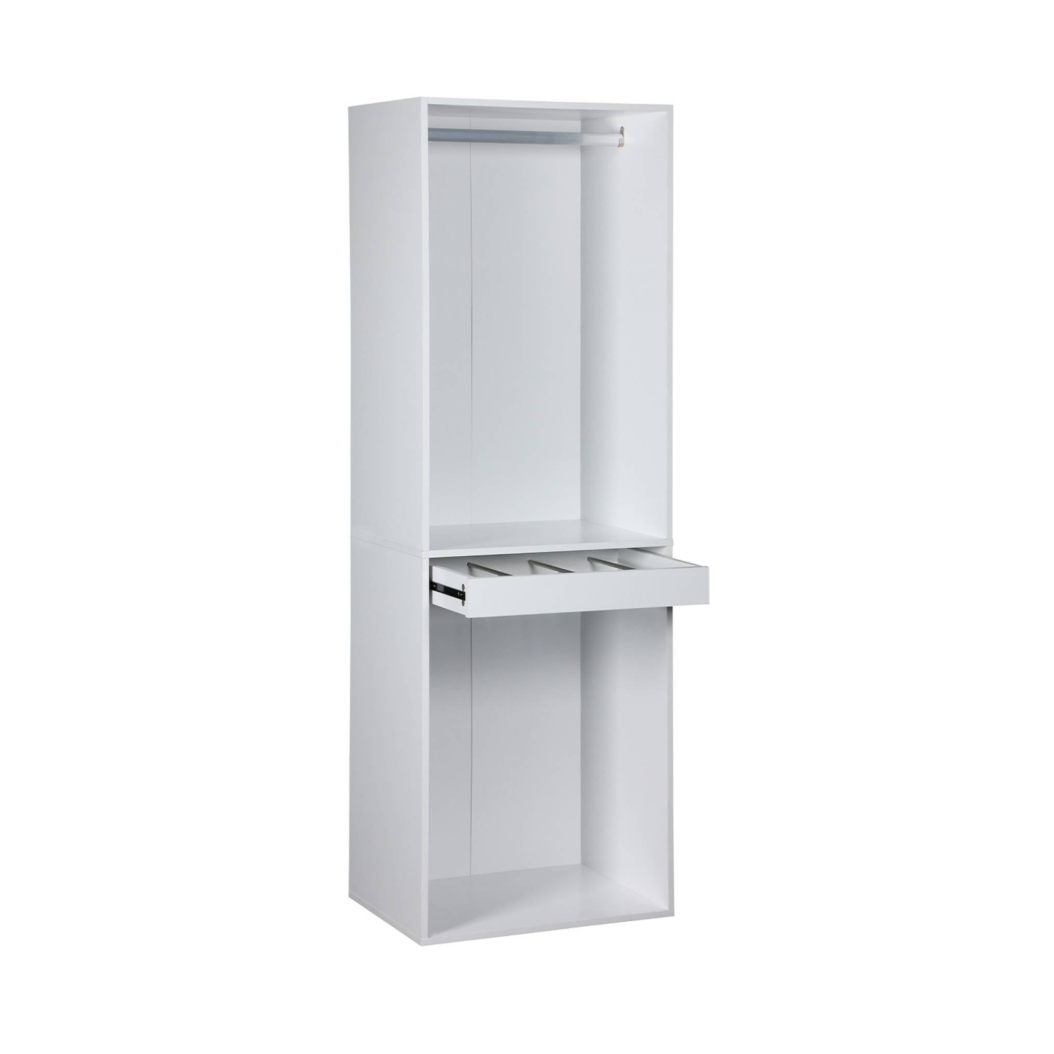 Module dressing avec penderie et porte-pantalons. blanc. panneaux stratifiés MODULO - 4