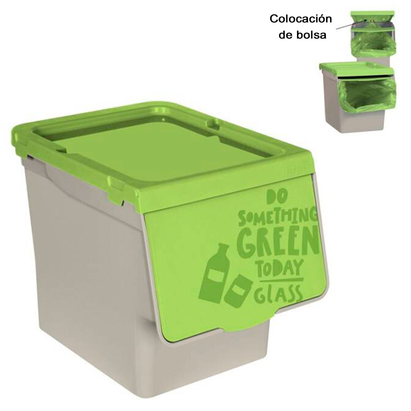 Contenedor de polipropileno apilable, cubo de basura, caja de