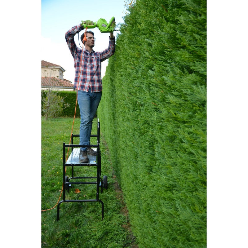 Echafaudage roulant Jardin - hauteur de travail 83cm - Pliable roues increvables - Echafaudage mobile sur roues - 150Kg - 4